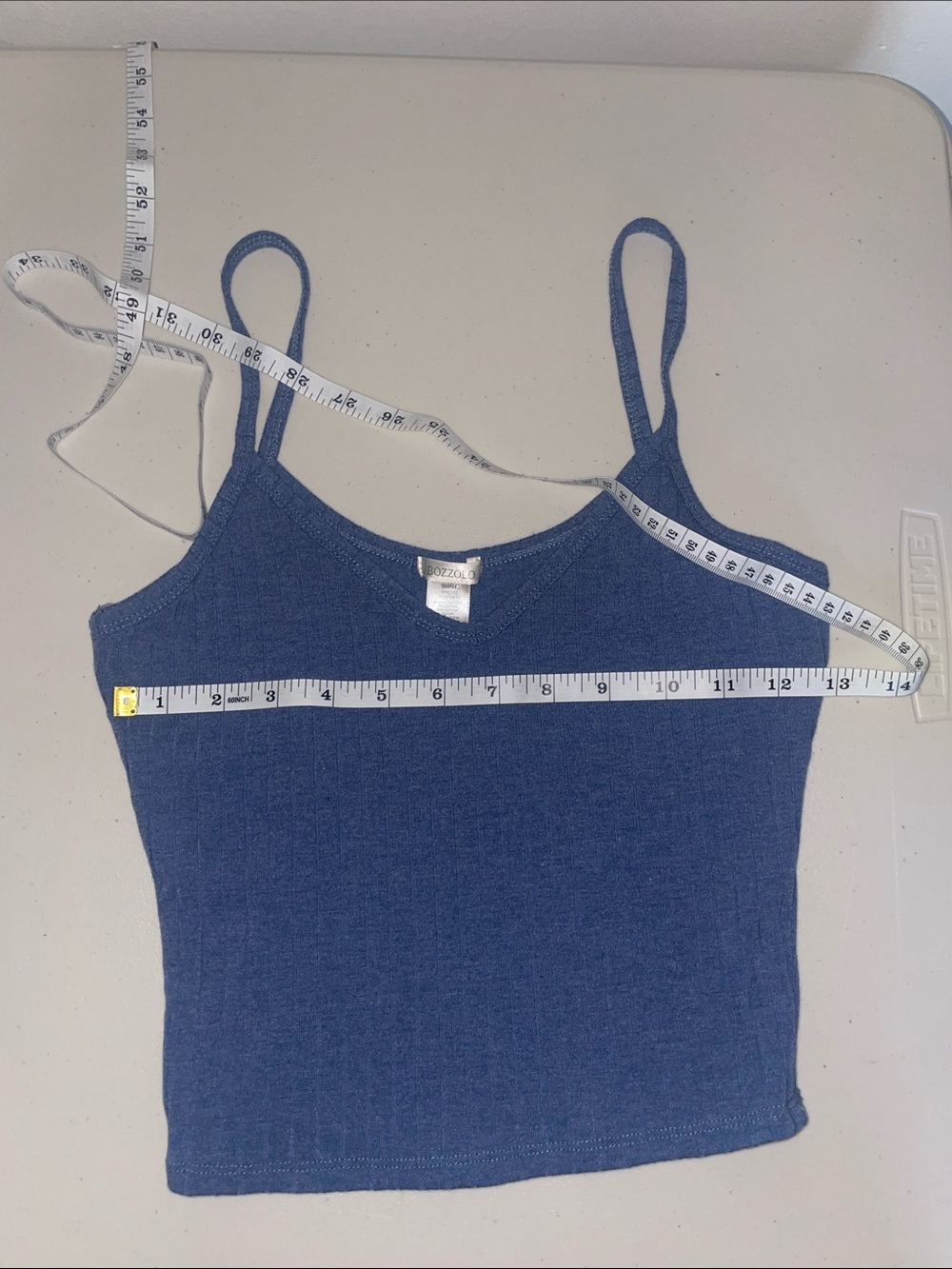 Blue cropped tank